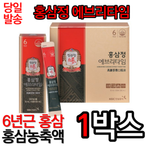 한국인삼공사 정관장 홍삼정 에브리타임 10ml x 30개입 기력회복음식 기력회복에좋은음식 부모님선물 6년근홍삼 면역력 피로개선 향산화 홍삼효능 설날 추석 명절 새해 홍삼액기스, 300ml, 1개