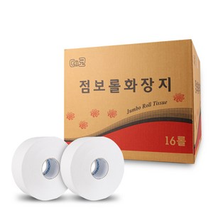 공장출고 최근제조 물에 잘 녹는 화장지 데코점보롤 16롤 업소용 대용량 점보롤 화장지 점보롤티슈, 16개, 16개