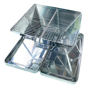 캠핑 접이식 사각화로대 + 보관가방 SET - 기본형(스테인레스), 1개