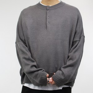 콘피아르 슈퍼오버 헨리넥 루즈 스웨터 TC8003W