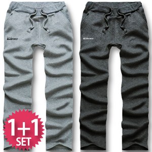 블루포스 트렙 트레이닝 바지 1+1세트 [2장 묶음] 무지 커플 츄리닝바지 단체복 홈웨어 [국내생산]
