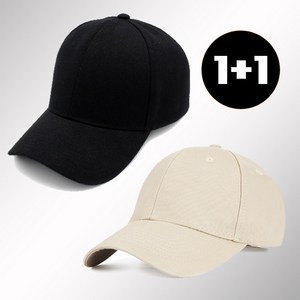 1+1 남녀공용 빅사이즈 캡모자 야구 볼캡 모자