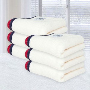 크로커다일 하이엔드 호텔수건 220g 수피마 40수, 아이보리, 6세트