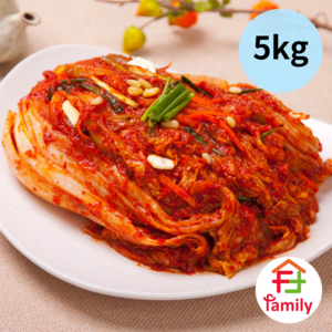 [훼미리푸드] HACCP인증 당일생산 국내산 배추 포기 김장 김치 5kg / 아삭아삭 시원하고 깔끔한 맛있는김치, 1개