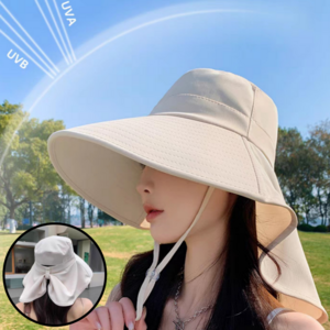 심플빌리 여성 자외선차단 챙넓은 모자 플랩캡