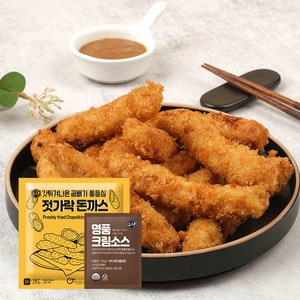 [사이다마트] 노랑 갓튀긴 곱빼기통등심젓가락 돈까스 500gx2 소스5, 500g, 2개