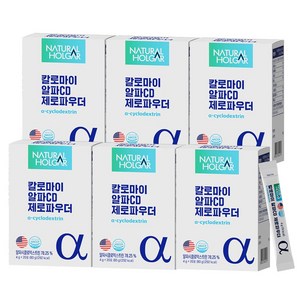 칼로마이 알파CD 제로파우더 20포 알파시클로덱스트린 식약청인증, 80g, 6개