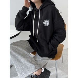 리도체 남녀공용 기모 후드티 오버핏 커플 여자 남자