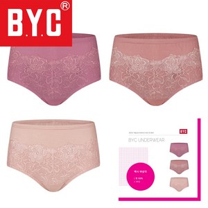 BYC/인정상회 레이스 면100% 순면 부인용 맥시 어머니 팬티