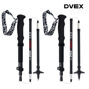 디벡스 접이식 Z 폴 등산스틱 5단 (2개1세트)+스틱케이스, 혼합색상, 1세트