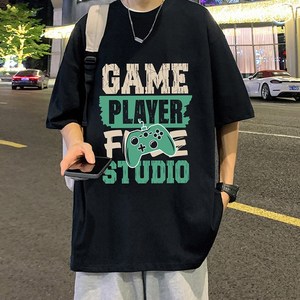 글리노 여름 여자 반팔 프린팅 오버핏 티셔츠