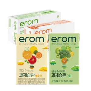 이롬 황성주박사의 과채습관 2종(옐로우24팩+그린24팩), 48개입