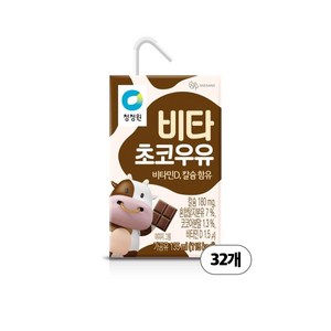 마자킹 청정원 비타 초코우유, 32개, 135ml