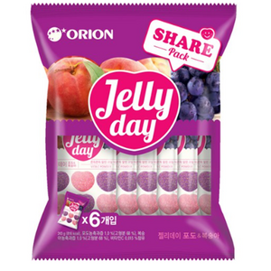 오리온 젤리데이 포도복숭아, 243g, 1개