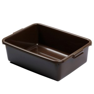업소용 플라스틱 PC 대형 수저 식기 수거함 수거통, 밤색, 1개