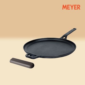 마이어 프리시즈닝 무쇠 캠핑 그리들 28cm(보조손잡이) + 실리콘 손잡이 세트, 1개