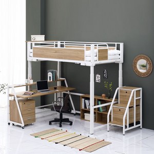 미라클 벙커 책상 침대 (Q퀸/SS수퍼싱글) 자동 높이 조절, 1. 미라클 벙커 SS(수퍼싱글) 측면계단형