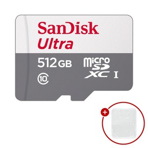 샌디스크 마이크로SD카드 울트라 SDSQUNR-512GB + SD카드 케이스, 1개, 512GB
