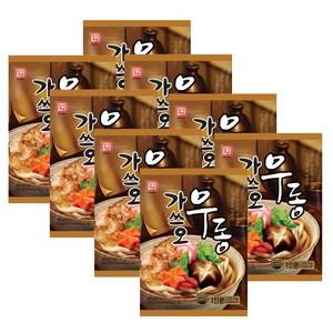 (8개묶음) 한성 우동 4종 모음 (가쓰오 해물맛 튀김맛 짬뽕맛) 8인분(1인분 x 8), (8개묶음)가쓰오 1인분 x 8
