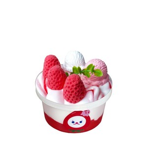 딸기 젤라또 슬라임, 200ml+점토