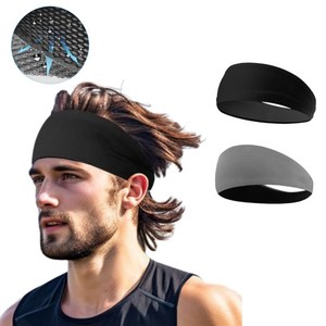 세이브데이 스포츠 헤어밴드, 1개, 블랙