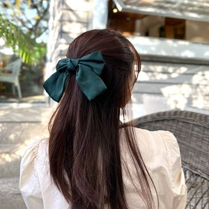 모리의집 왕리본 실크 헤어 머리핀