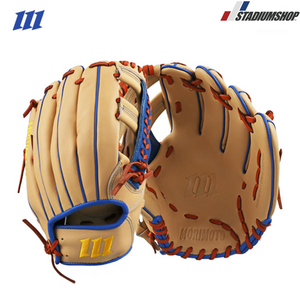 모리모토 플레인 카우하이드 내야 외야 투수 올라운드 야구 글러브, 1개, 내야 카멜/블루