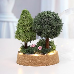 숲속의 나무 유리돔 무드등 스칸디아모스 드라이플라워 여자친구선물