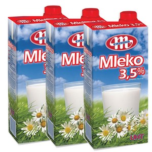 폴란드 내수1위 믈레코비타3.5% 수입멸균우유 1L, 3개, 1000ml