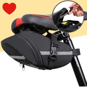 토다마켓 자전거 안장 가방 방수 짐가방, 1개, 블랙