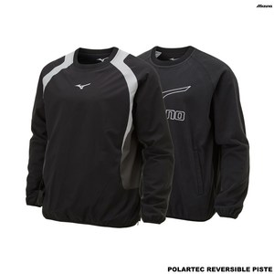 [국내배송] 미즈노 POLARTEC REVERSIBLE PISTE 블랙 경량성 통기성 속건성 리버시블 남녀공용 피스테