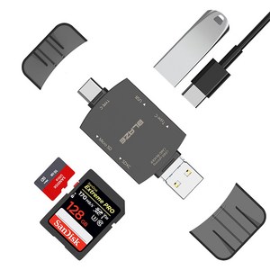 블레이즈 7in1 USB3.2 C타입 허브 멀티 카드리더기 SD CF 카드 마이크로 SD 라이트닝, SDC701, SDC701