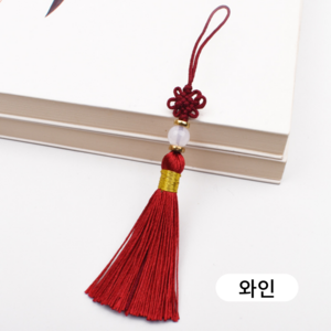 슈퍼마르크트 추석 전통매듭 태슬 노리개, 10개, 와인