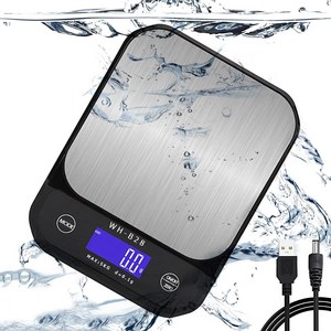 계량전자저울 디지털 방수형 주방저울 5kg/0.1g 고정밀도 저울가정용 워터프루프, WH-B28