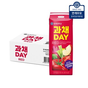 연세유업 과채데이 음료 레드, 190ml, 24개
