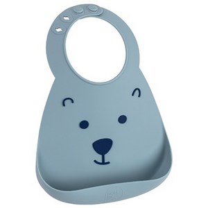 [멕마이데이] 실리콘 이유식 턱받이, 베어, 1개, 1개