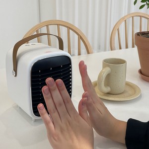 함켓 미니온풍기 히터 PTC 탁상용 사무실 난방용품 캠핑, 화이트 미니 히터