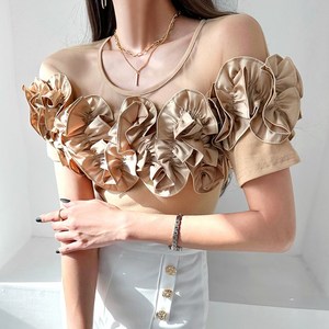 금찌 블룸 시스루 반팔티 ST6571T