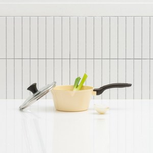 쿡핏 매직백금 인덕션 후라이팬 냄비세트 옐로우, 1종 18 편수냄비, 1개