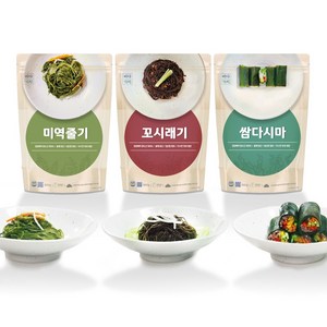 [완도바다가치]해초세트(염장미역줄기 800g + 염장꼬시래기 800g + 염장쌈다시마 800g)