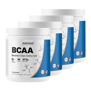 뉴트리코스트 BCAA 헬스보충제 그린애플, 273g, 2개