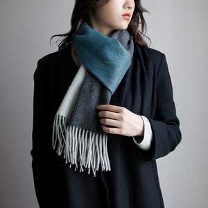 [타임머플러][사은품증정] 러쉬룸 폴엔나나 울100 그라데이션 남자여자커플학생 봄가을겨울 롱머플러 긴목도리매는법 선물추천