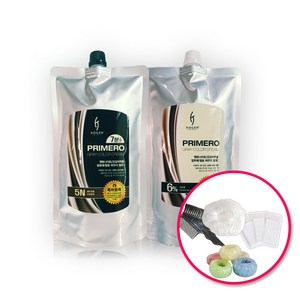 코겐 프리메로 그레이 스피드 7분 칼라크림 염색약 500g + 시술도구 웰빙 저자극 염색약, SC7 새치멋내기 전용 황갈색, 1개