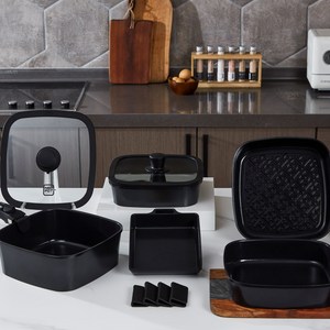 네오팟 IH 사각 멀티핸들 프라이팬 세라믹 11종세트, 프라이팬 11종