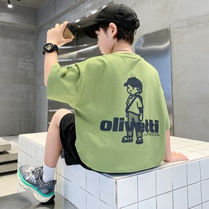 비비키드 벤 남아 여름 상하복 세트 초중생 olivetti 모자소년 반팔티 초등생 반바지 세트 (6233)