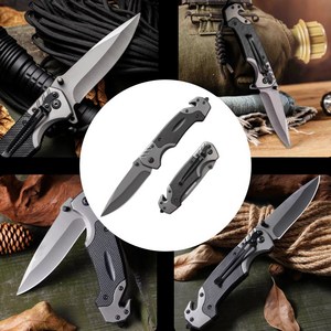 광휘몰 간편한 접이식 나이프 캠핑툴 다목적 멀티툴 공구 등산칼 낚시 만능칼 다용도툴 캠핑, 다기능접이캠핑툴, 1개, 블랙-실버