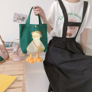 북마크 귀여운 러버덕 밀짚오리 에코백 사이즈 대 소 숄더백/가방 장바구니 외출가방