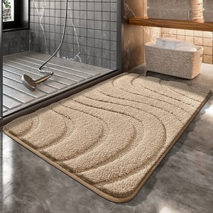 보송보송 속성 건조 발매트 극세사호텔 욕실 타월 발매트, 1개, 베이지