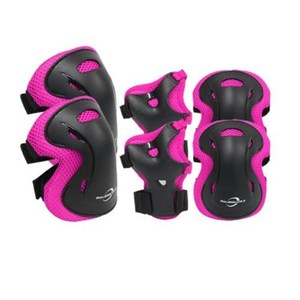 롤러블레이드 아동용 보호대 손목 2p + 팔꿈치 2p + 무릎 2p 핑크, 1세트