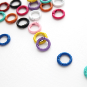 칼라 오픈형 고리 2개키링 키홀더 폰스트랩 만들기 부자재, 블랙(black)